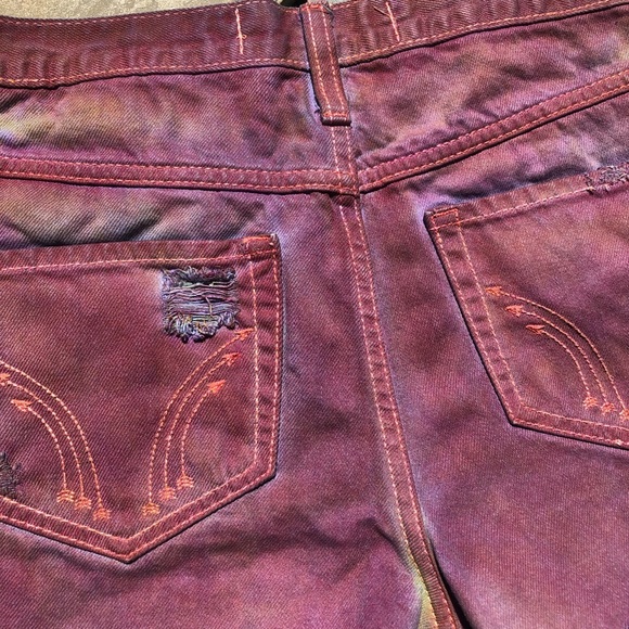 Reworked Upcycled High Rise Denim Short Shorts - Picture 5 of 7
